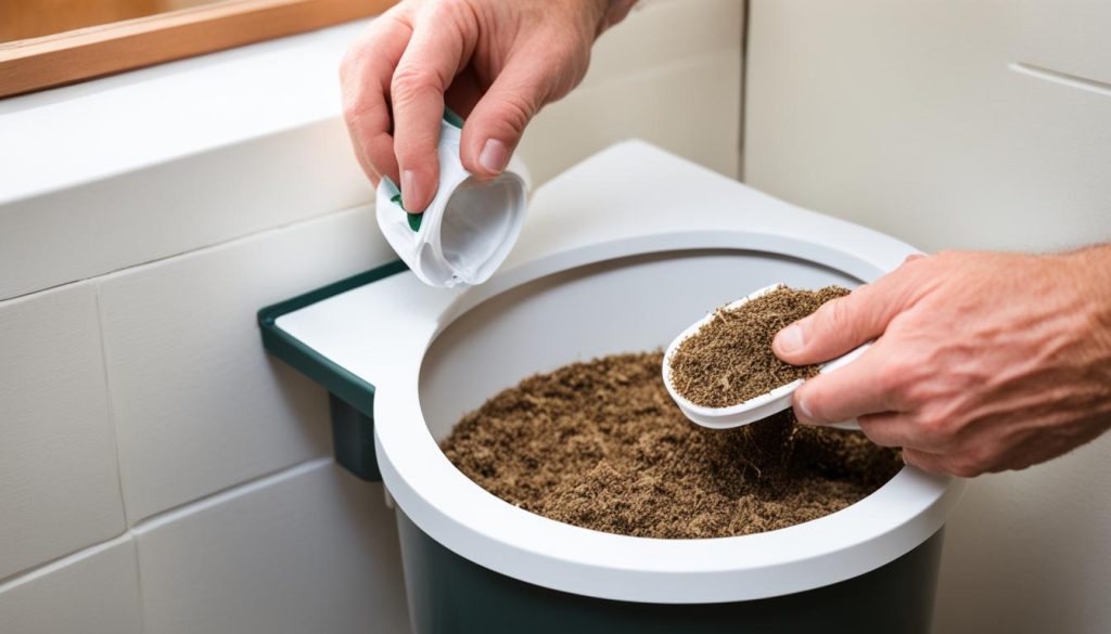 composting toilet maintenance in a tiny house